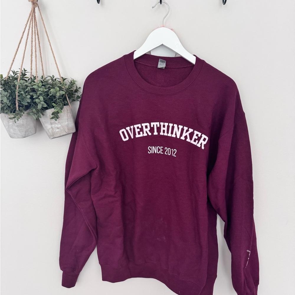 Maroon Overthinker Sweatshirt